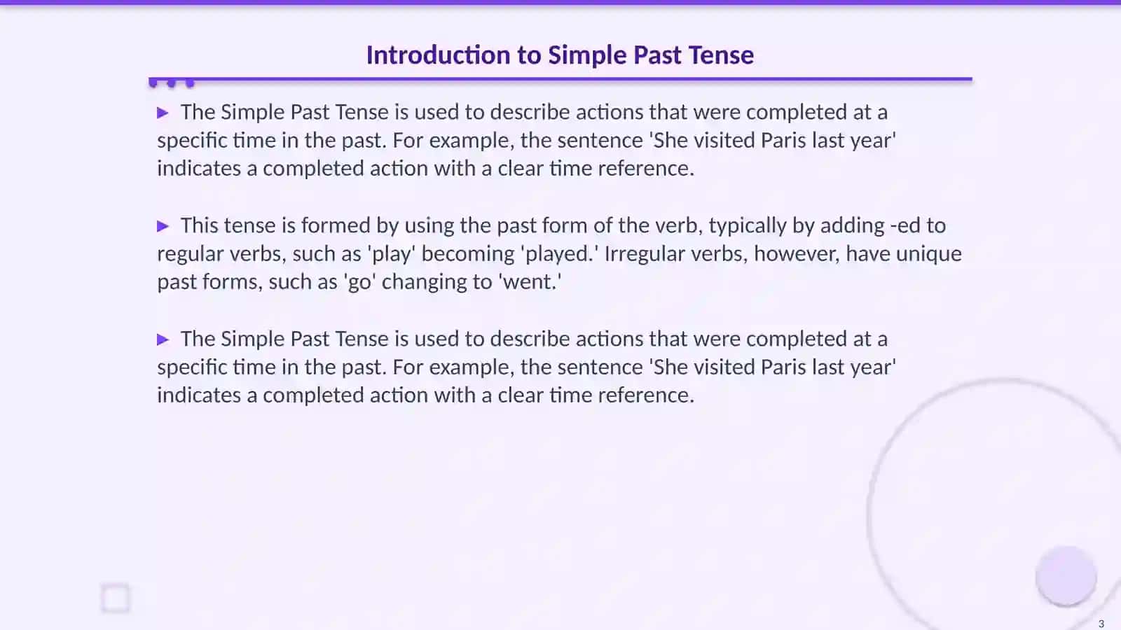 Past tenses 3
