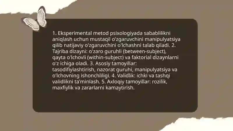 Psixologiya fanining ilmiy tadqiqot metodlari 3