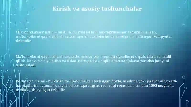 Mikroprotsessor tizimlari 3