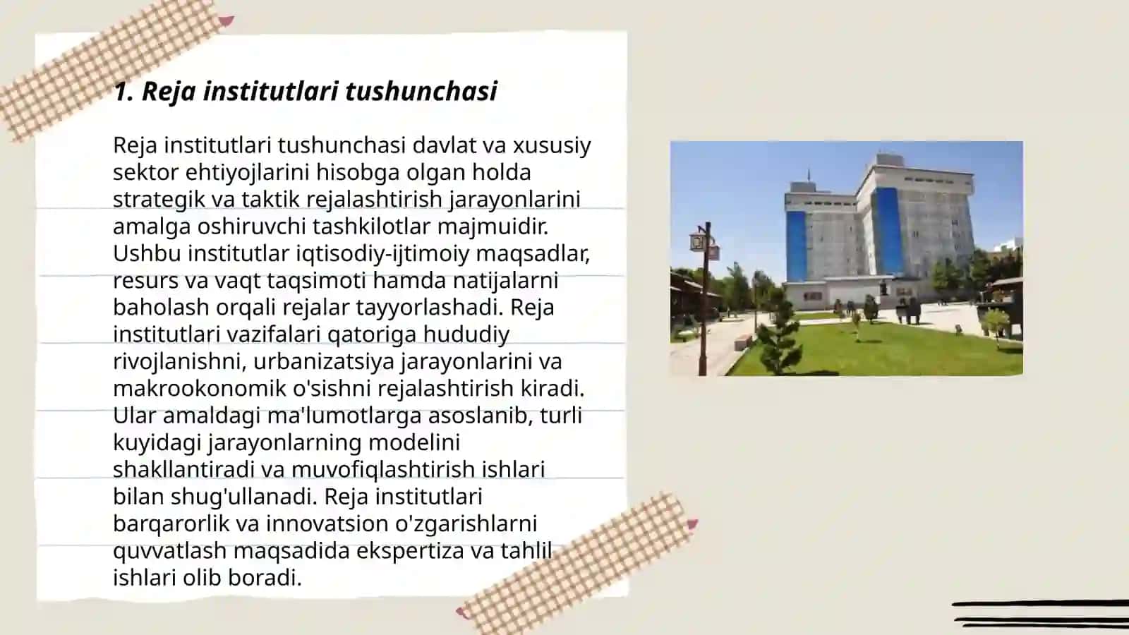 Reja institutlari 3