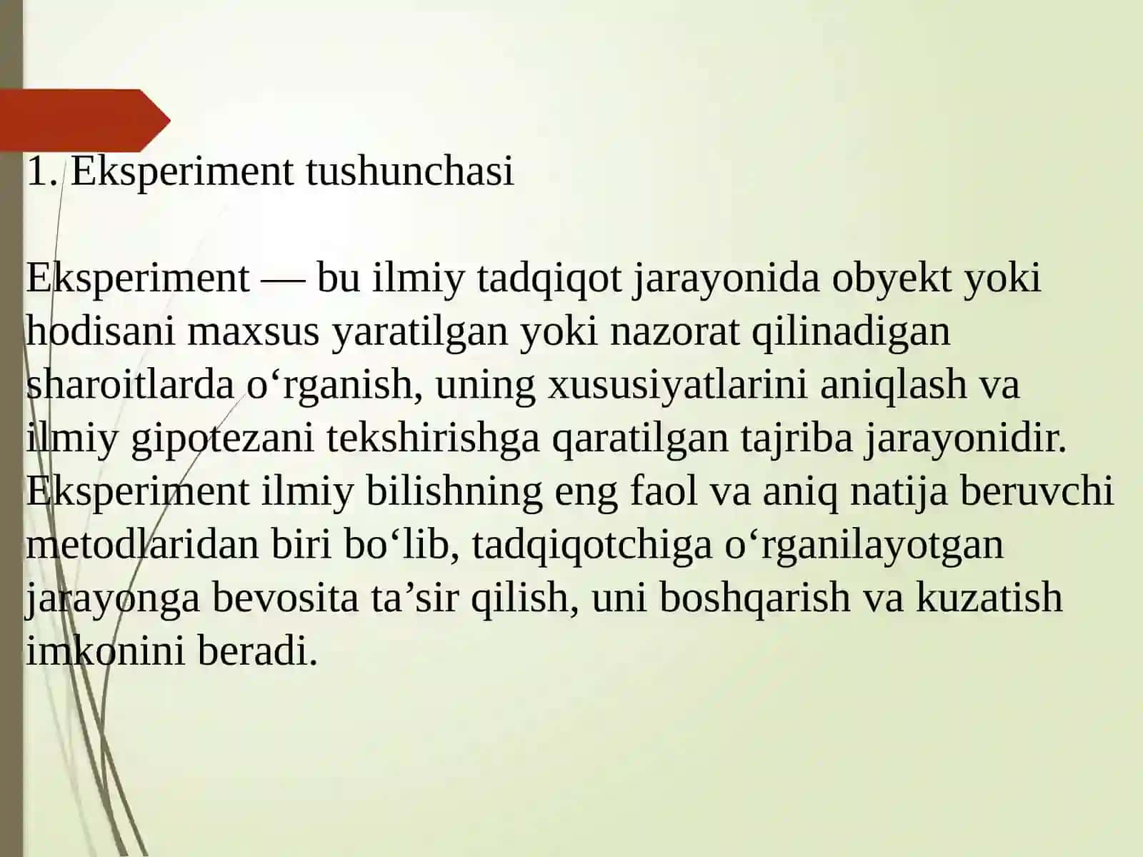 Eksperiment tushunchasi, bosqichlari va uni rejalashtirish 3