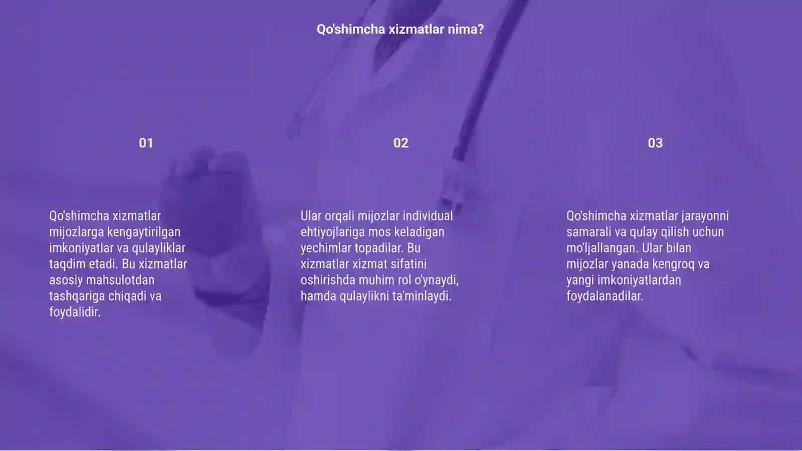 Qo'shimcha xizmatlar 3
