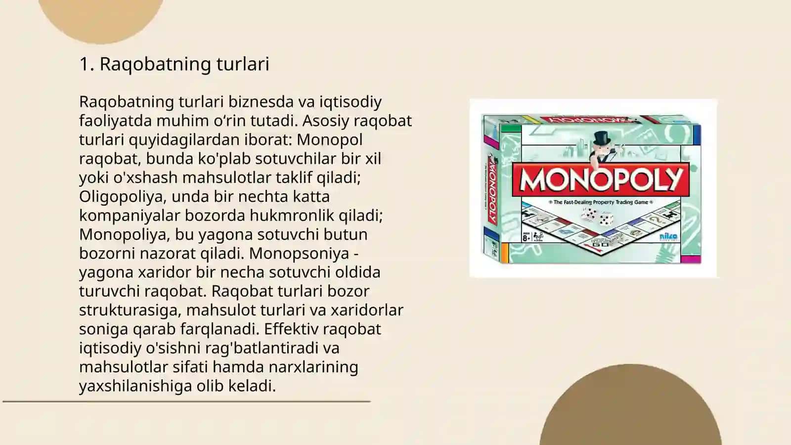 Raqobat va Monopoliya 3