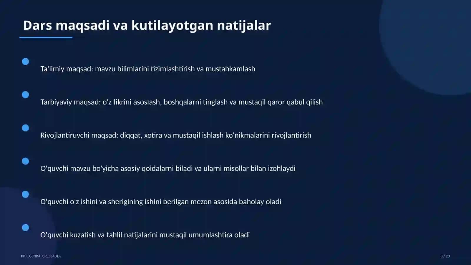 Comparative and superlative adjectives (6-sinf) 3