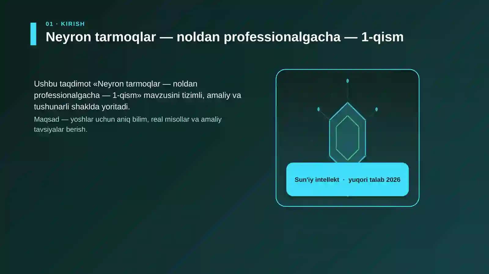 Neyron tarmoqlar — noldan professionalgacha — 1-qism 3