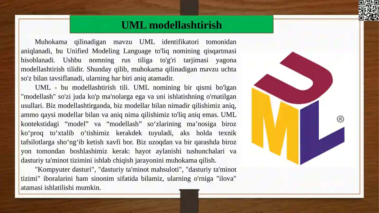 UML Diagrammalar va Modellashtirish 3