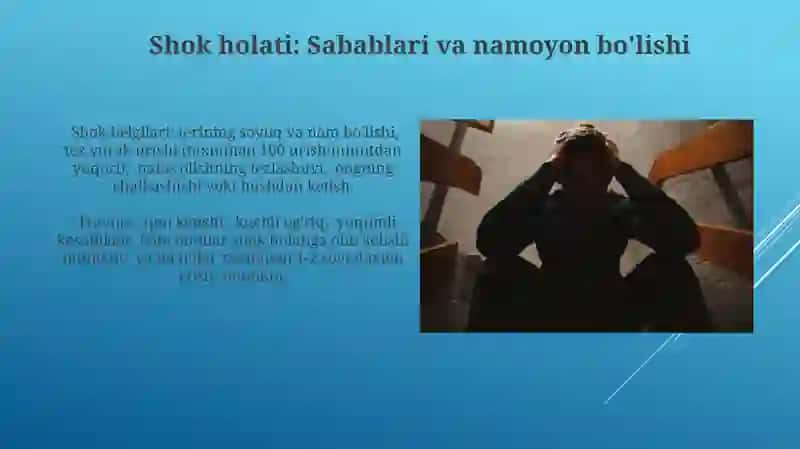 Bemorlarning ruhiy holati "Depressiya, shok, qo'rquv, ipoxondriya, o'zini aybdor his qilish" 3