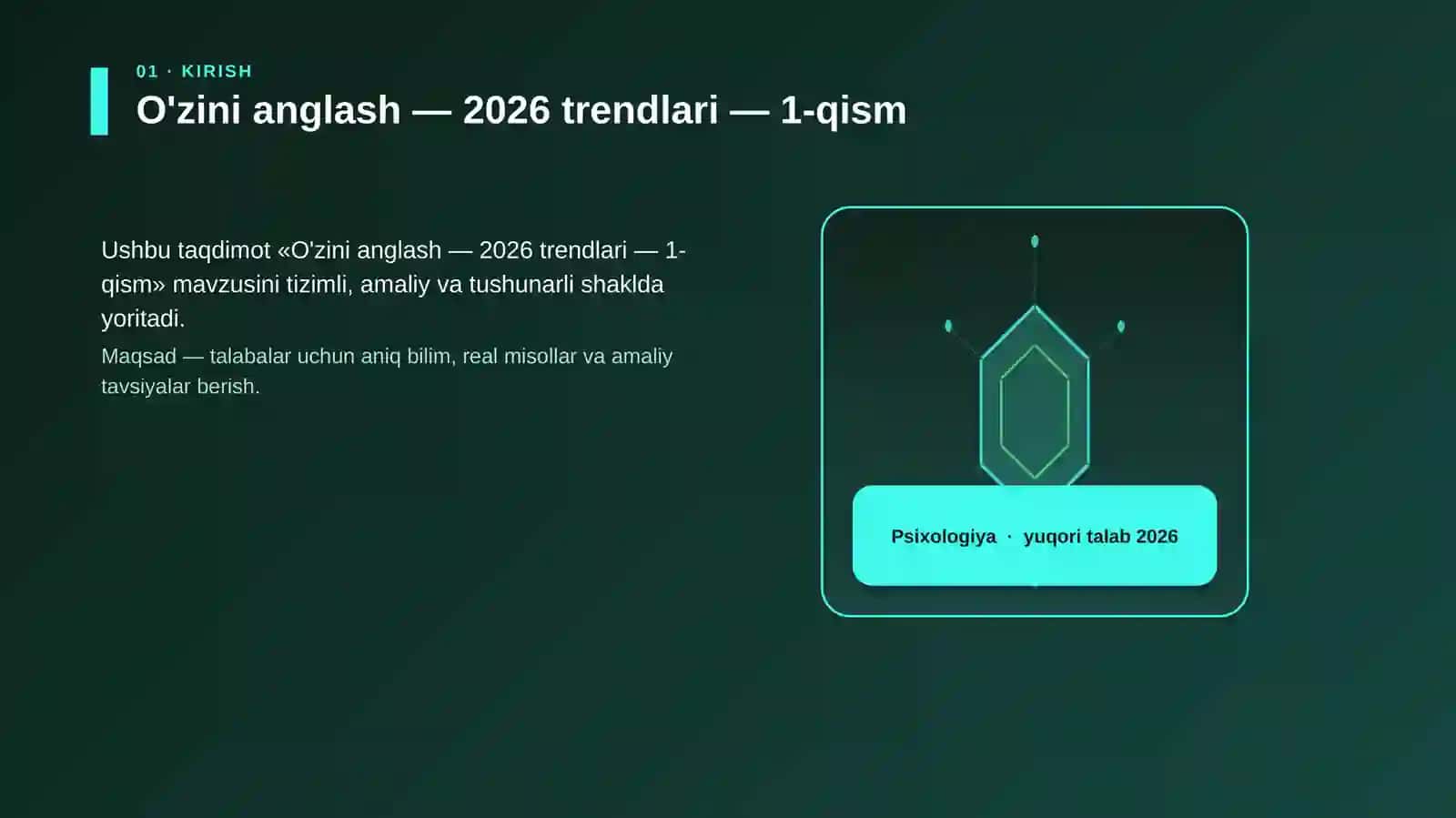 O'zini anglash — 2026 trendlari — 1-qism 3