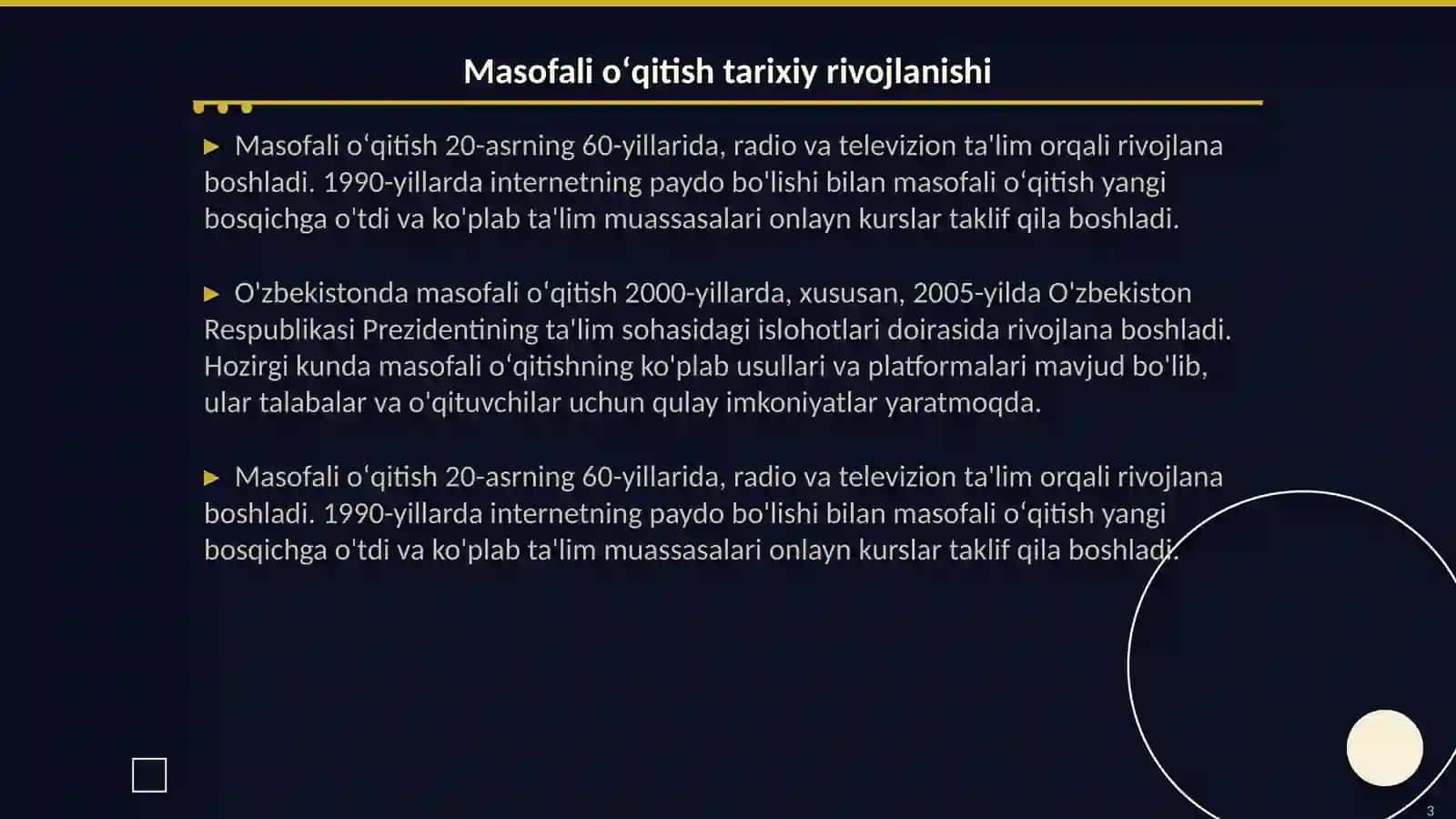 Masofali oʻqitish modellari 3