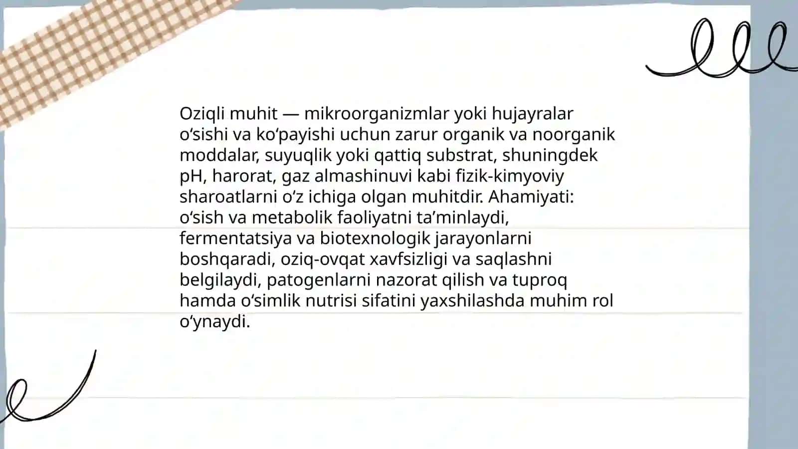 Oziqli muhitlar,tasnifi,qoʻyilgan talablar 3