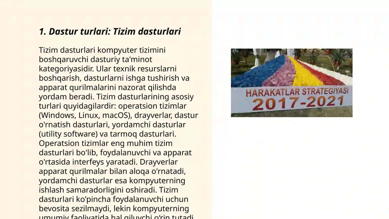 Dastur turlari 3