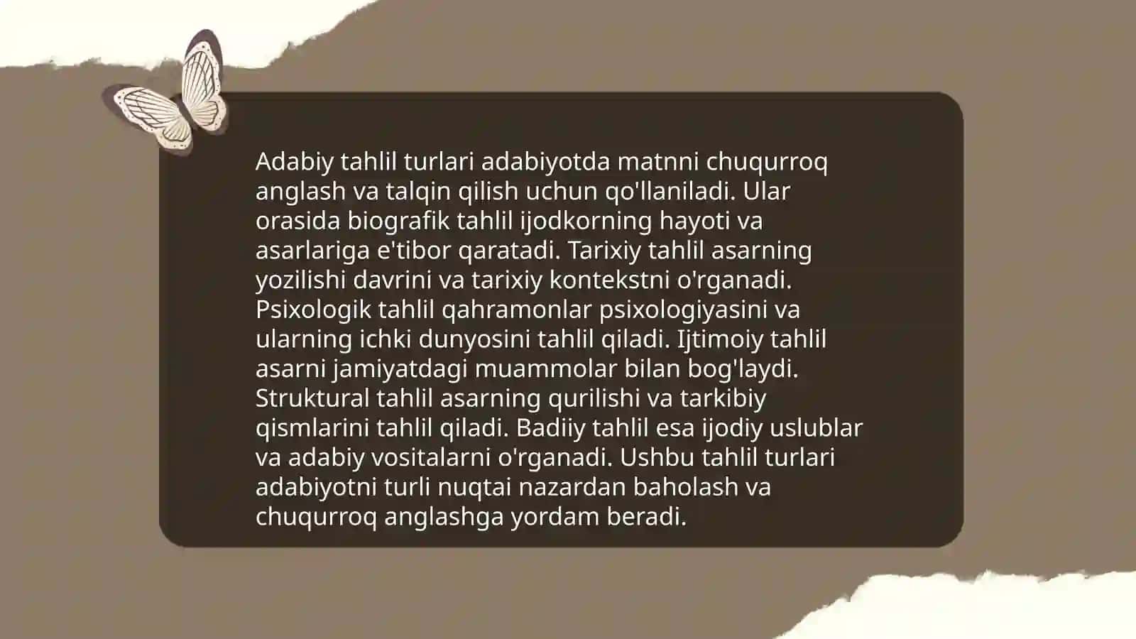 Adabiy tahlil turlari 3