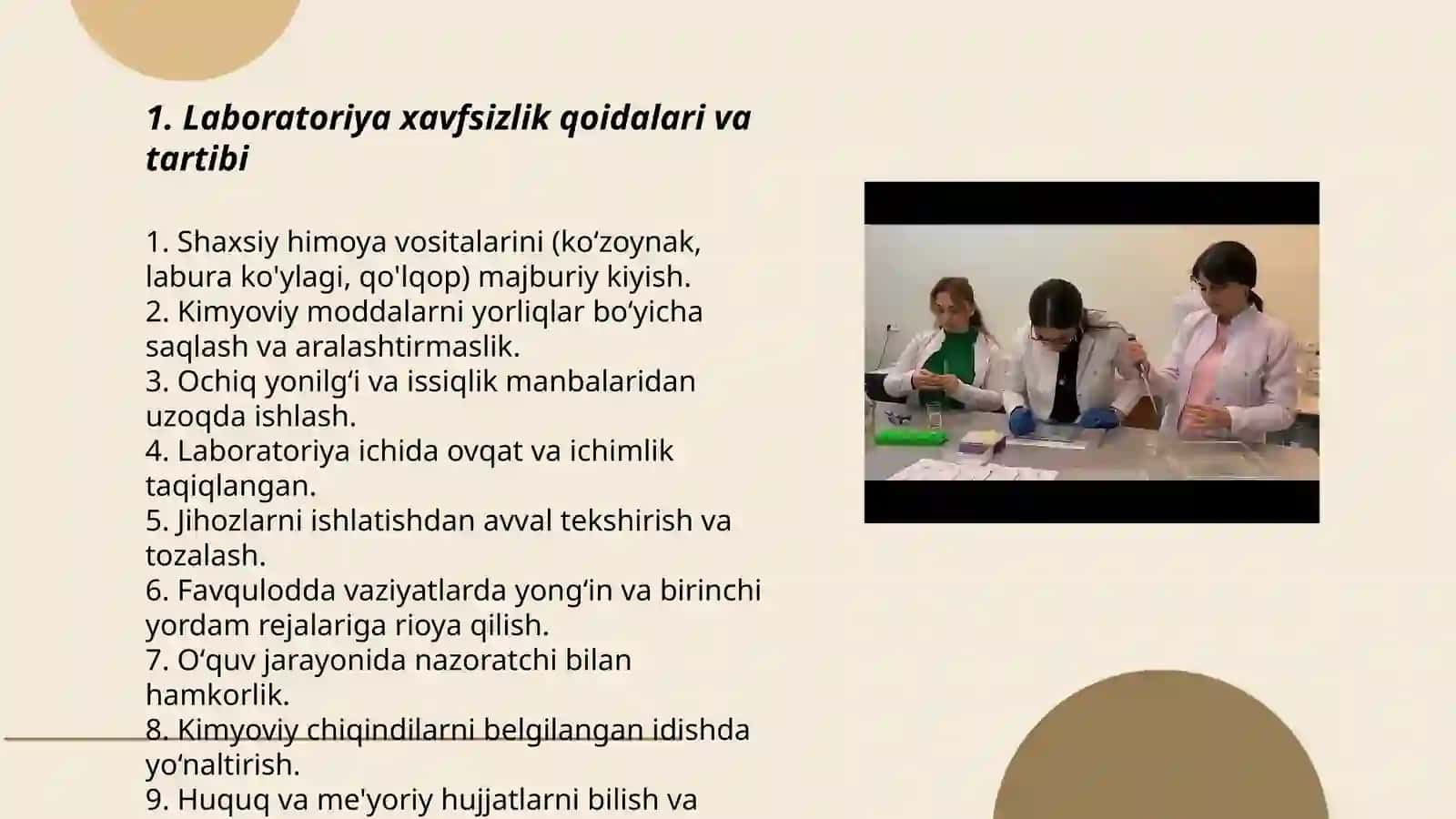 Laboratoriya va amaliy mashgʻulotlarga tayyorgarlik koʻrish 3