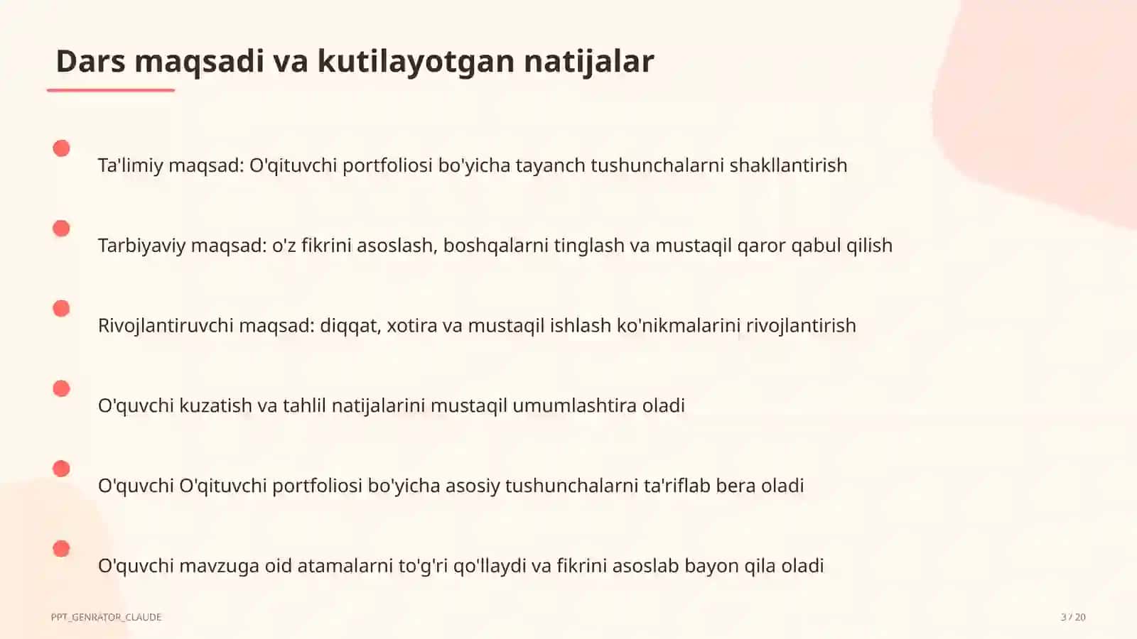 O'qituvchi portfoliosi 3