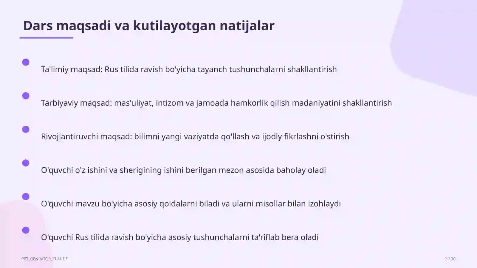 Rus tilida ravish (7-sinf) 3
