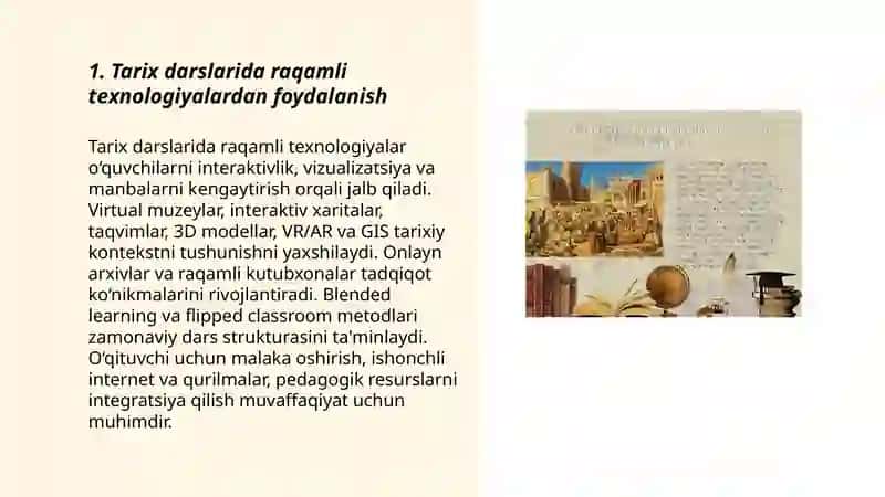 Tarix darslarining zamonaviyligi 3