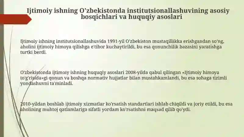 Oʻzbekistonda ijtimoiy ish institutsionalashuvi 3