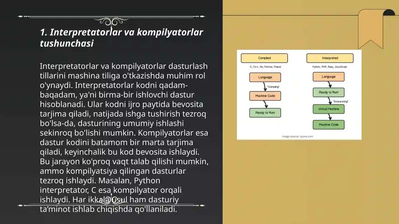 Interpretatorlar va kompilyatorlar 3