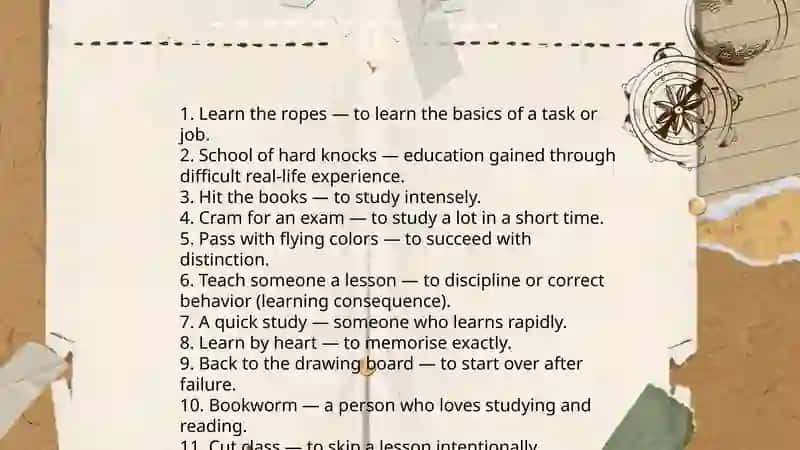 Idioms about learning and education 3