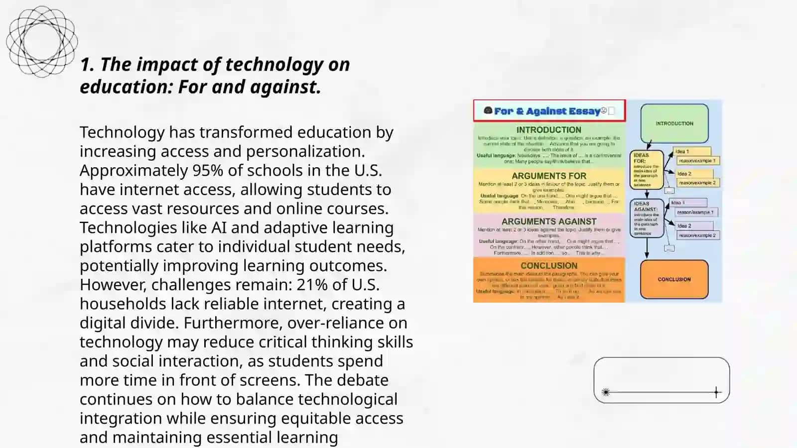 For and against essay 3