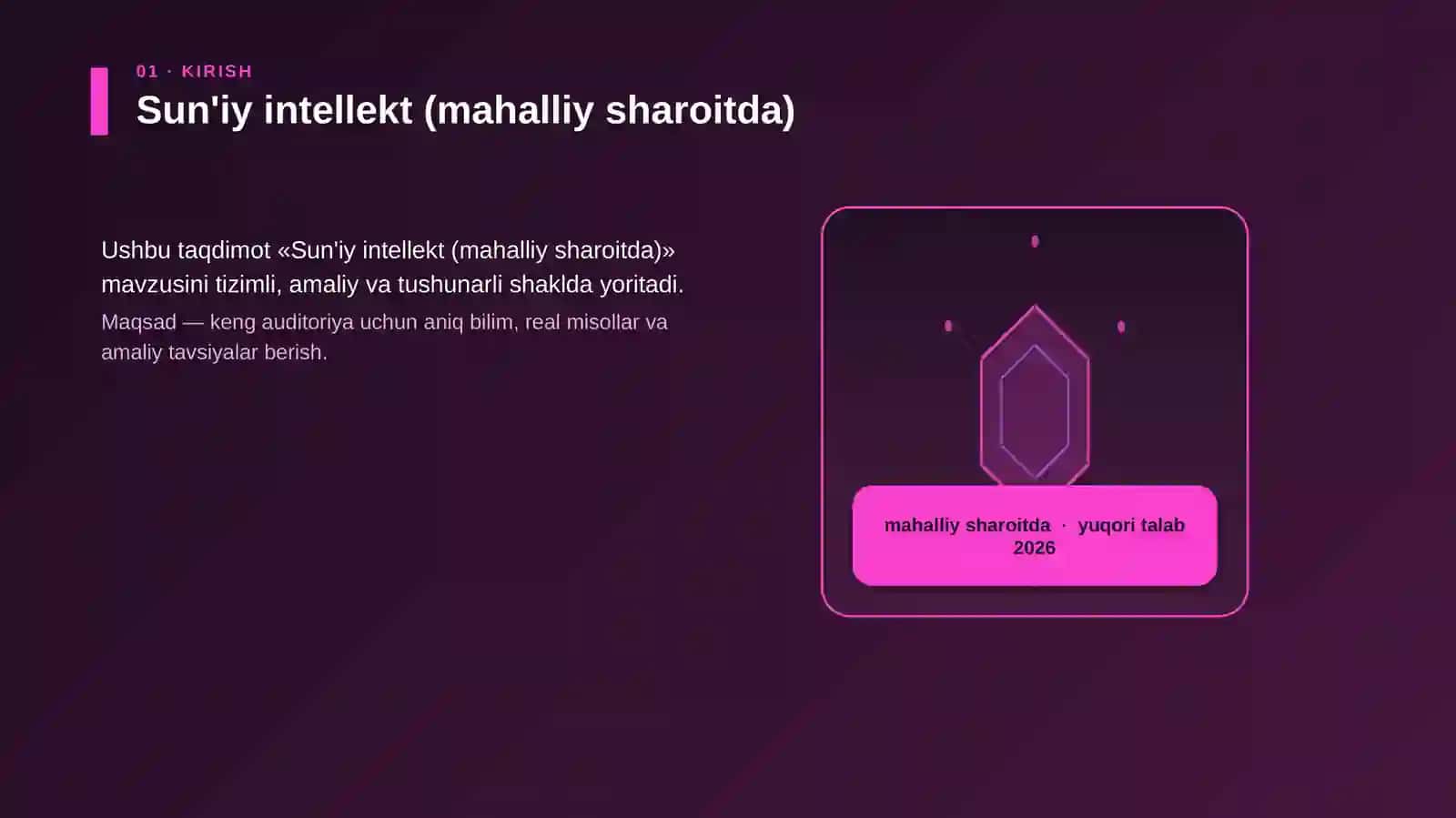 Sun'iy intellekt (mahalliy sharoitda) 3