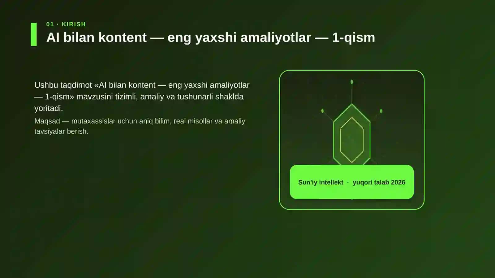 AI bilan kontent — eng yaxshi amaliyotlar — 1-qism 3
