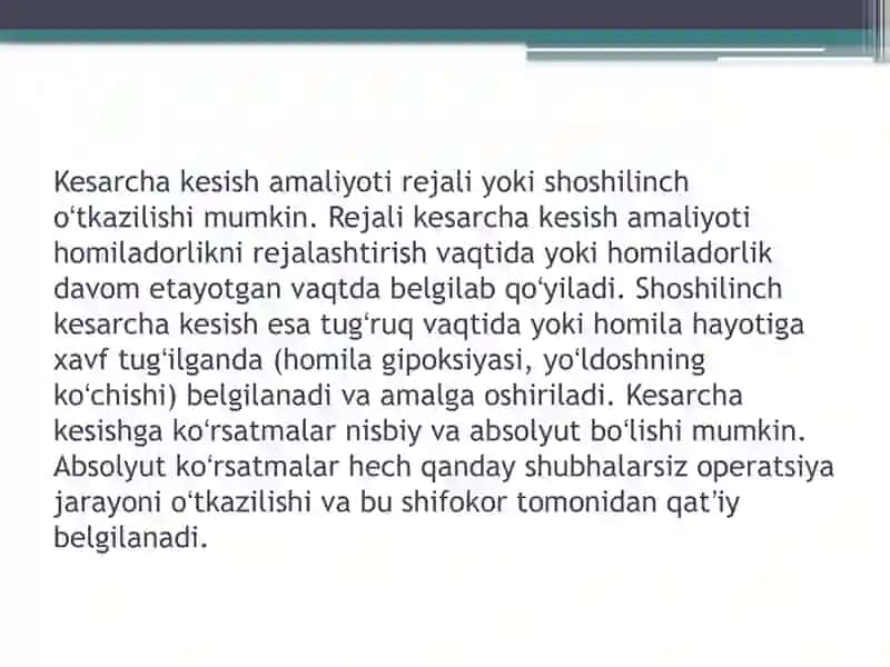 Kesarcha kesish 3