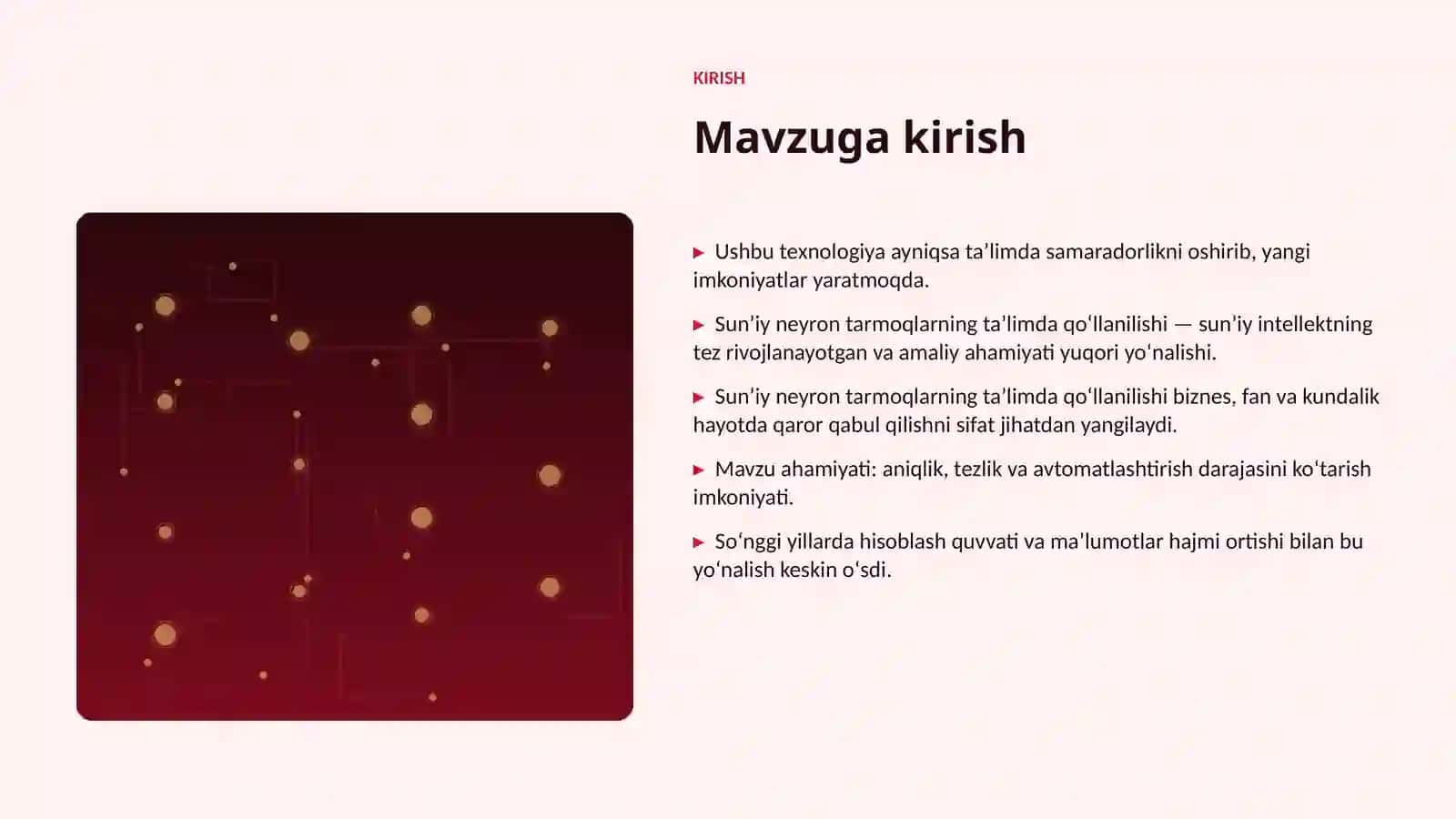Sunʼiy neyron tarmoqlarning taʼlimda qoʻllanilishi 3