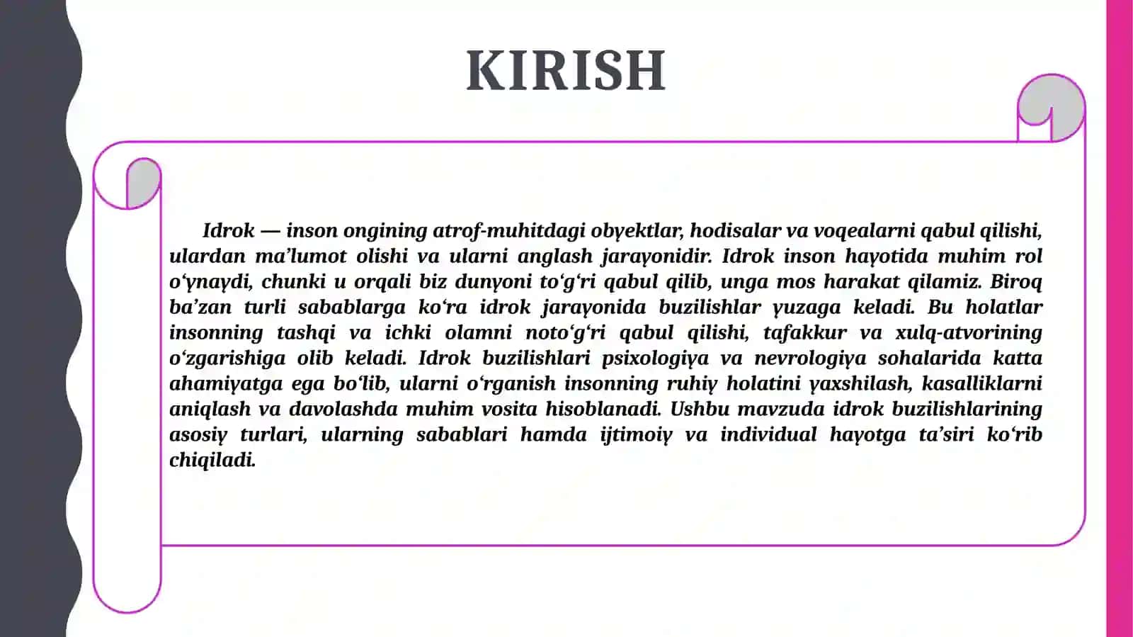Idrok buzilishlari 3