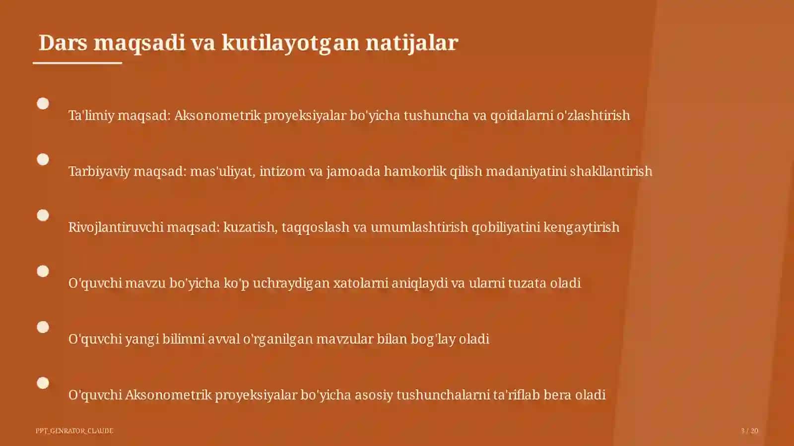 Aksonometrik proyeksiyalar (8-sinf) 3