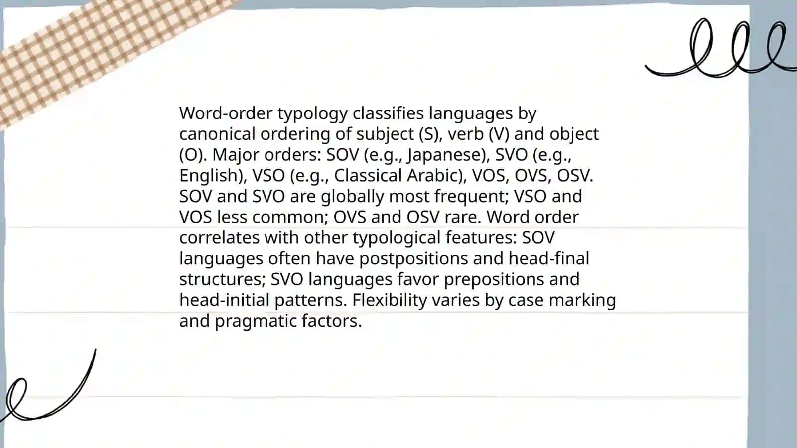 Typological Categories 3