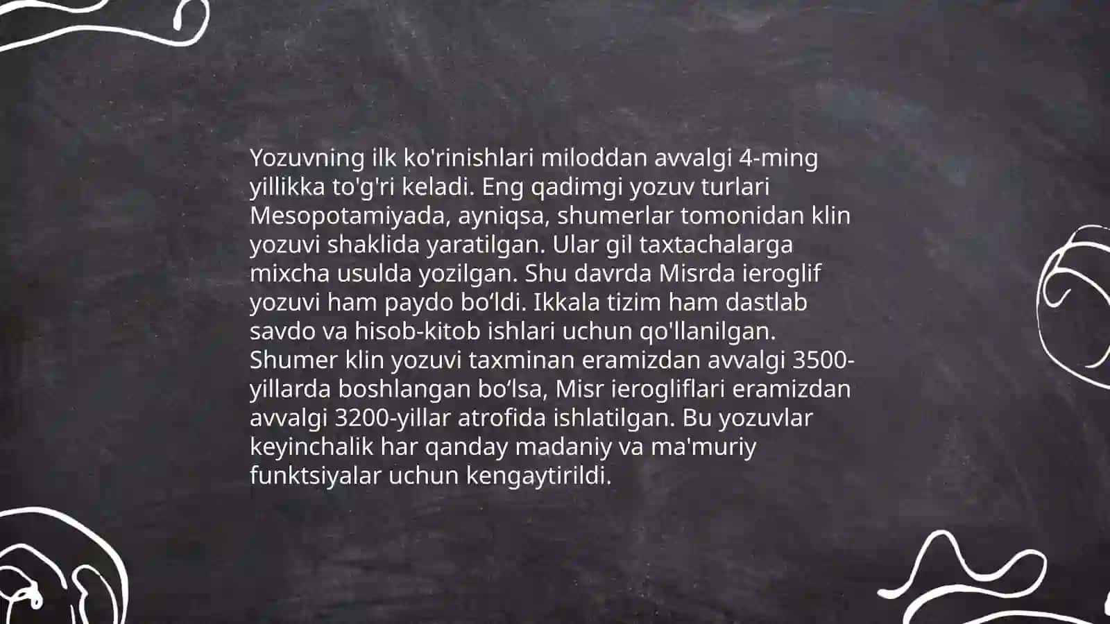 Yozuv va uning kelib chiqish tarixi 3