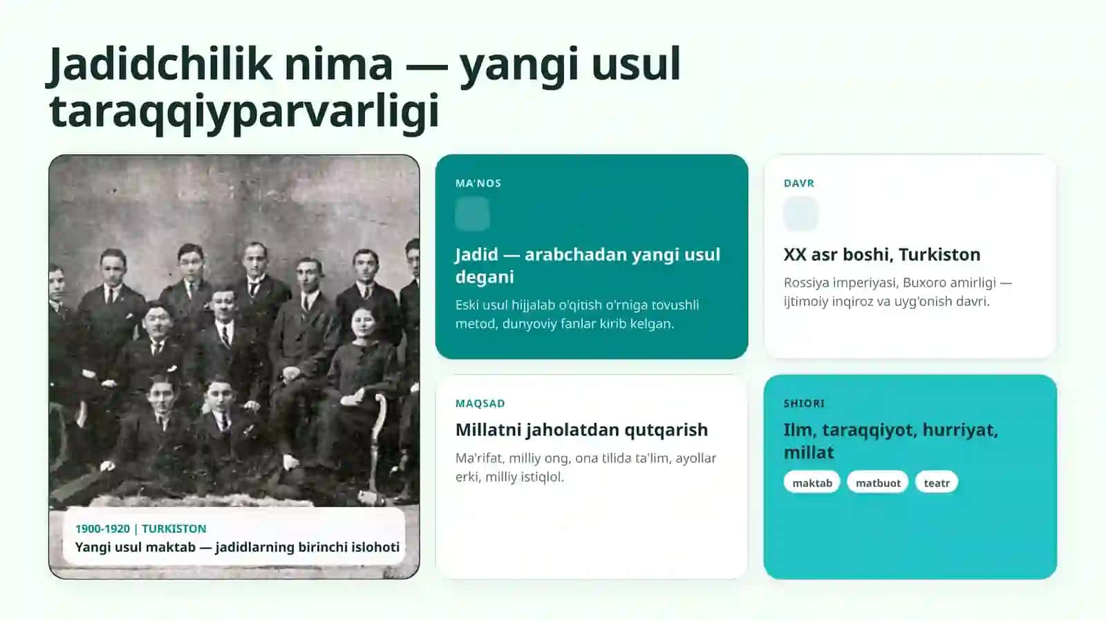 Jadidlar — Millat Uyg'onishi (Prezentatsiya) 3