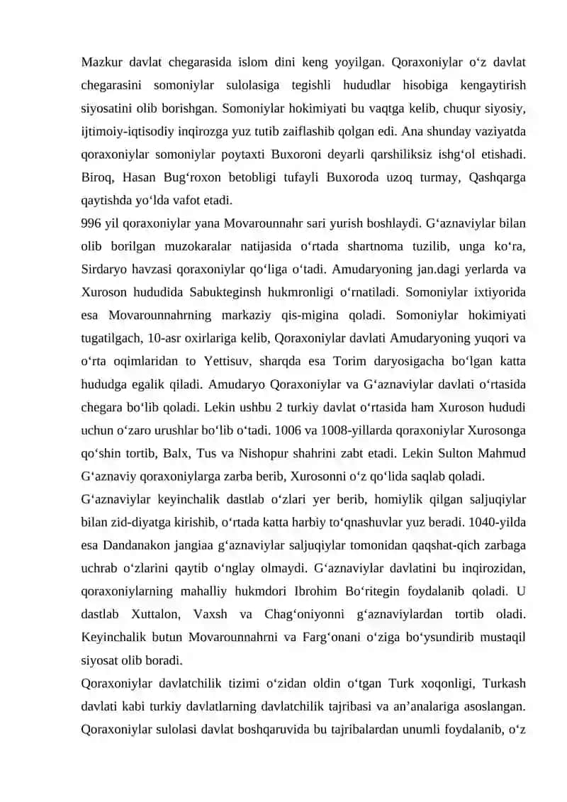 Qoraxoniylar davlatining ma’muriy tuzilishi, mansab va unvonlar, harbiy-ma’muriy islohatlar 3