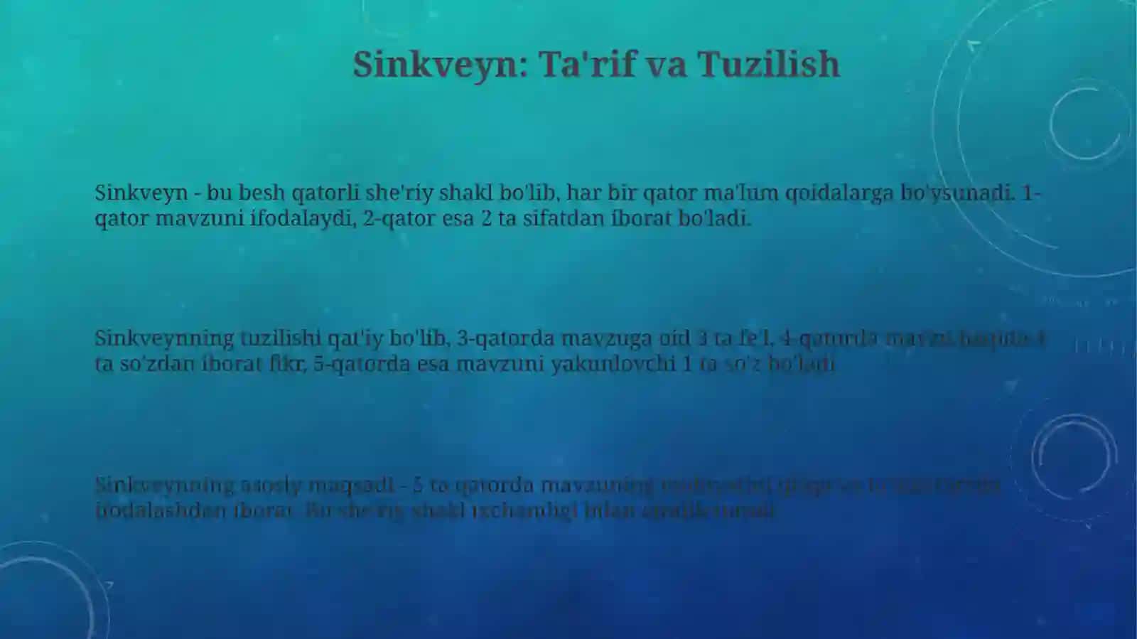 Sinkveyn metodi 3