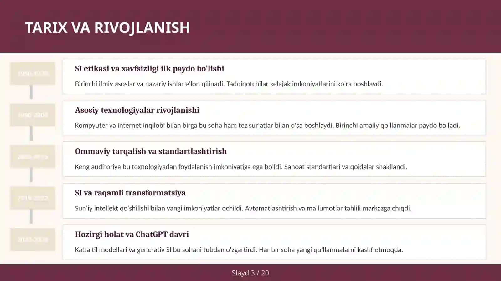 SI Etikasi va Xavfsizligi 3