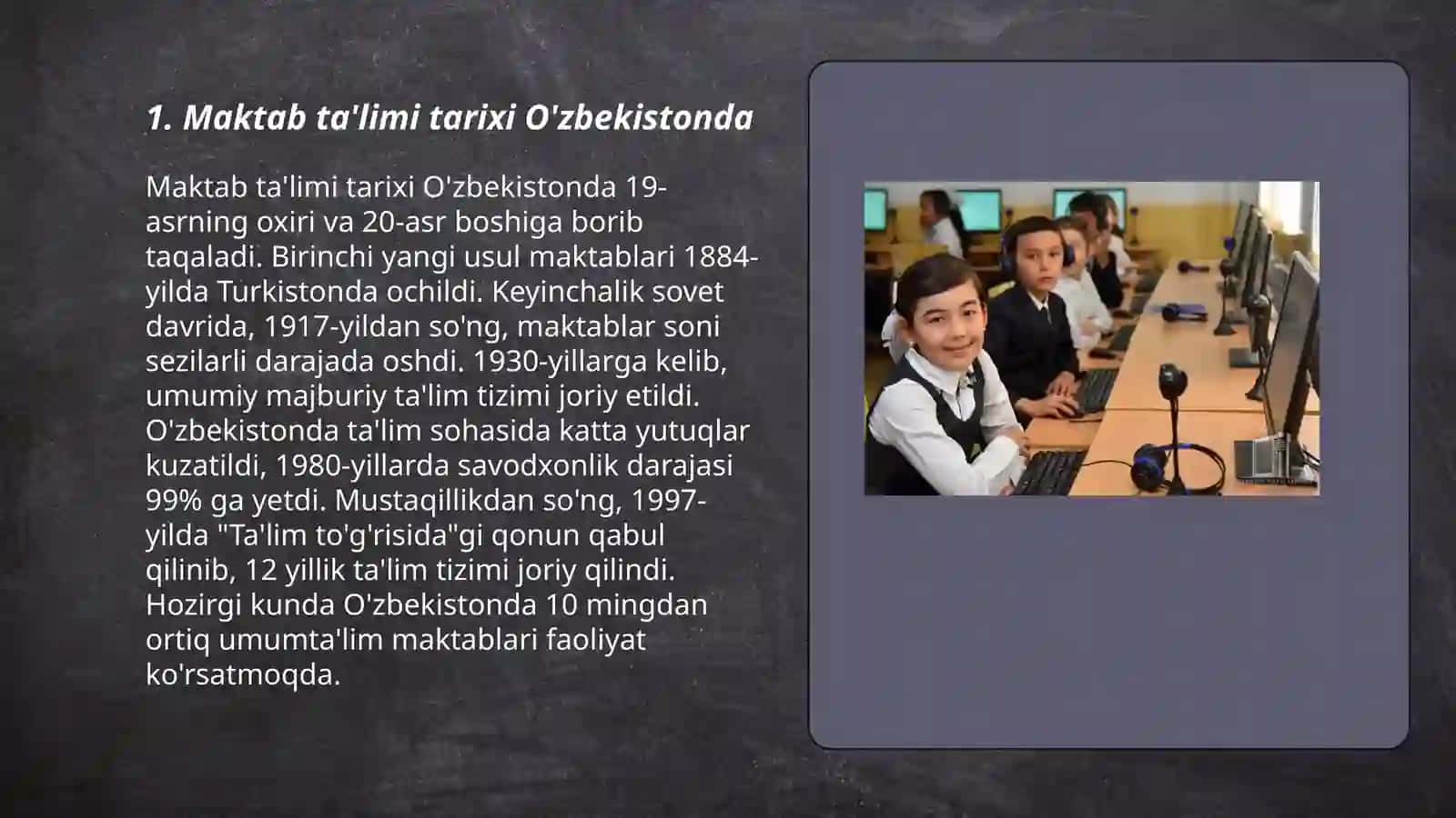 Maktab ta'limi tarixi O'zbekistonda 3