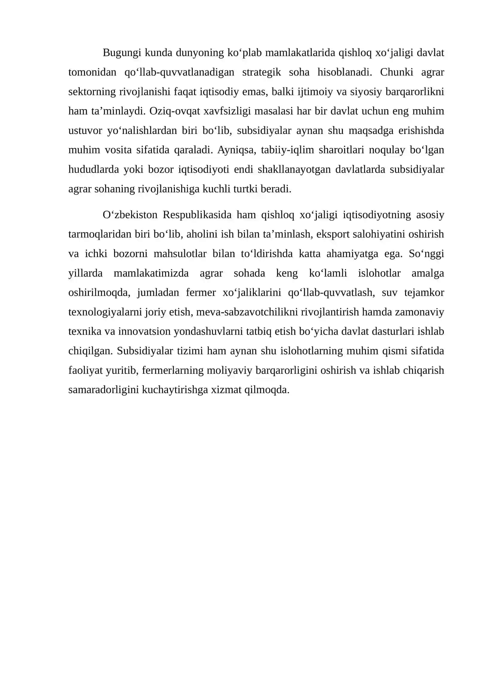 QISHLOQ XO‘JALIGI SUBSIDIYALARI 3