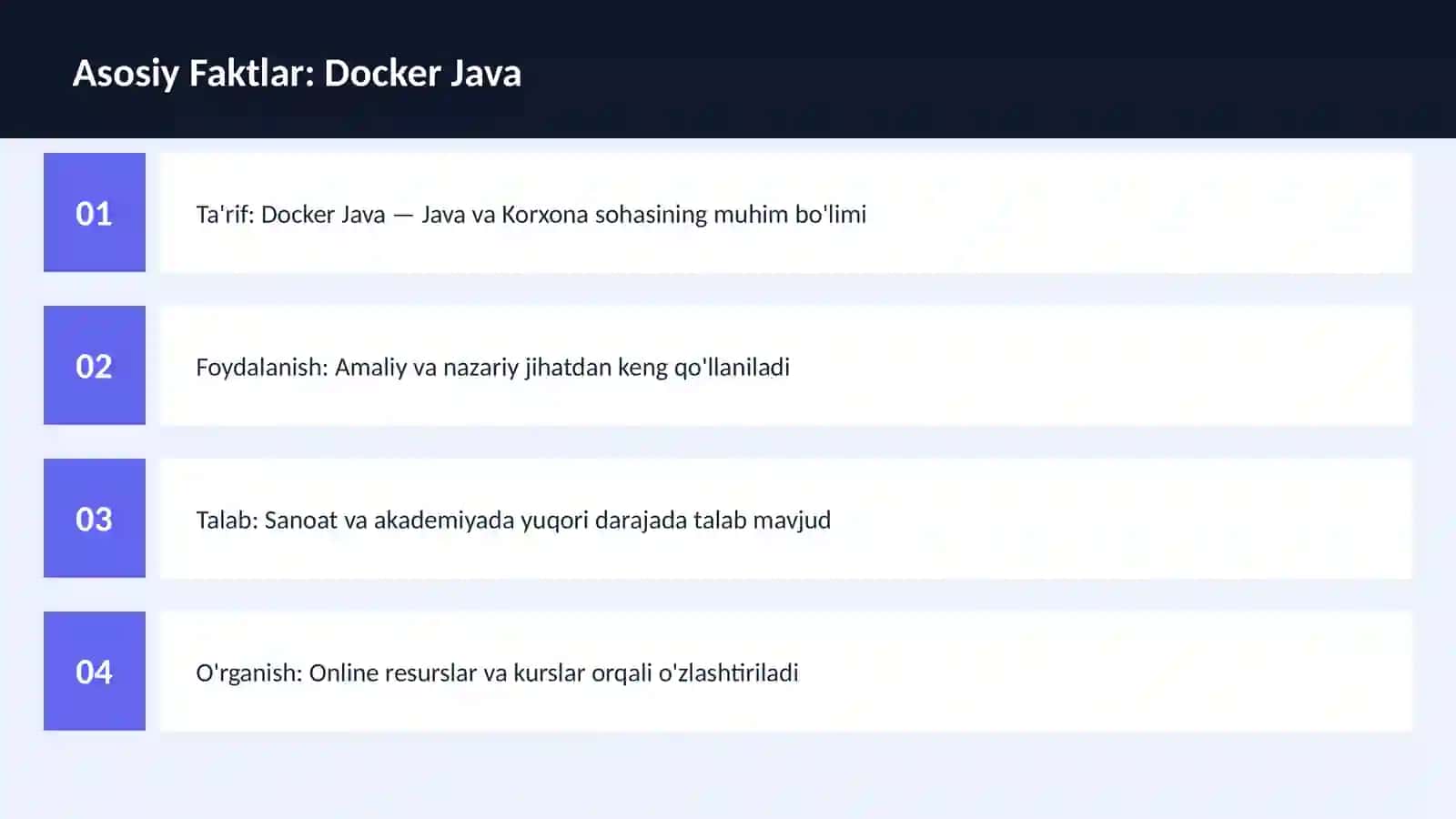 DASTURLASH | JAVA VA KORXONA 3