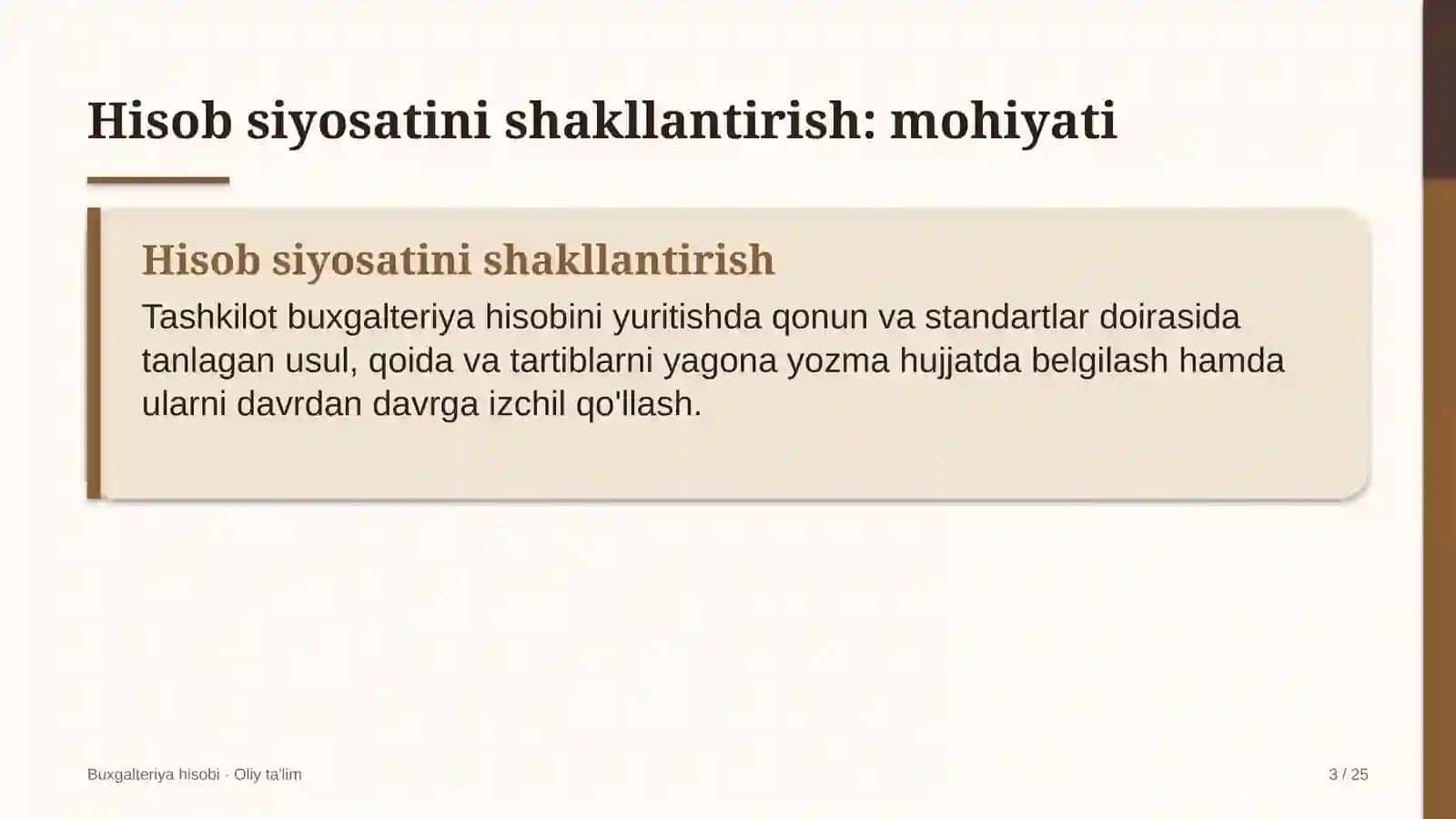 Elektr transportida hisob siyosatini shakllantirish 3