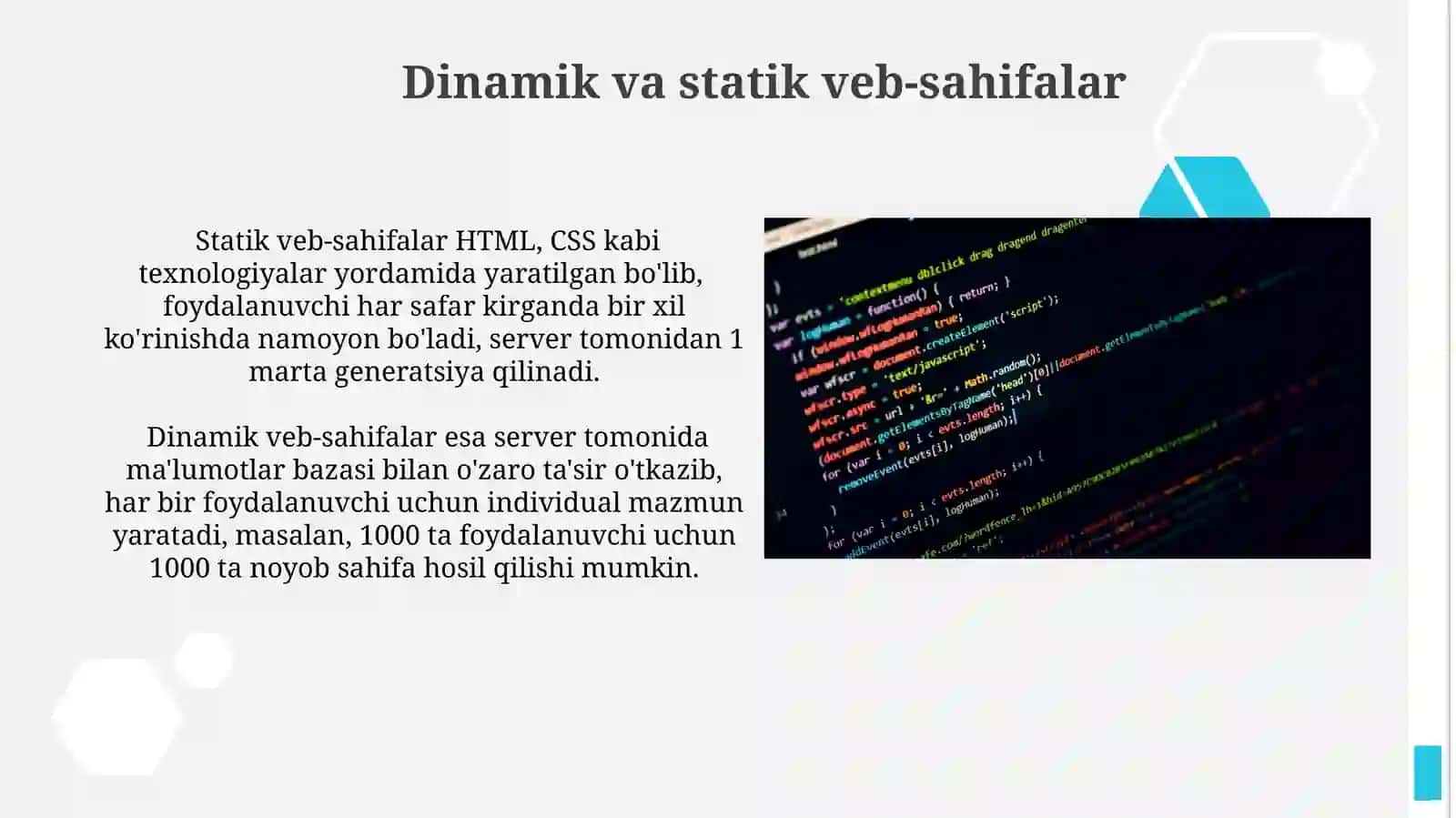 Web-sahifa va web-dasturlash asoslari 3