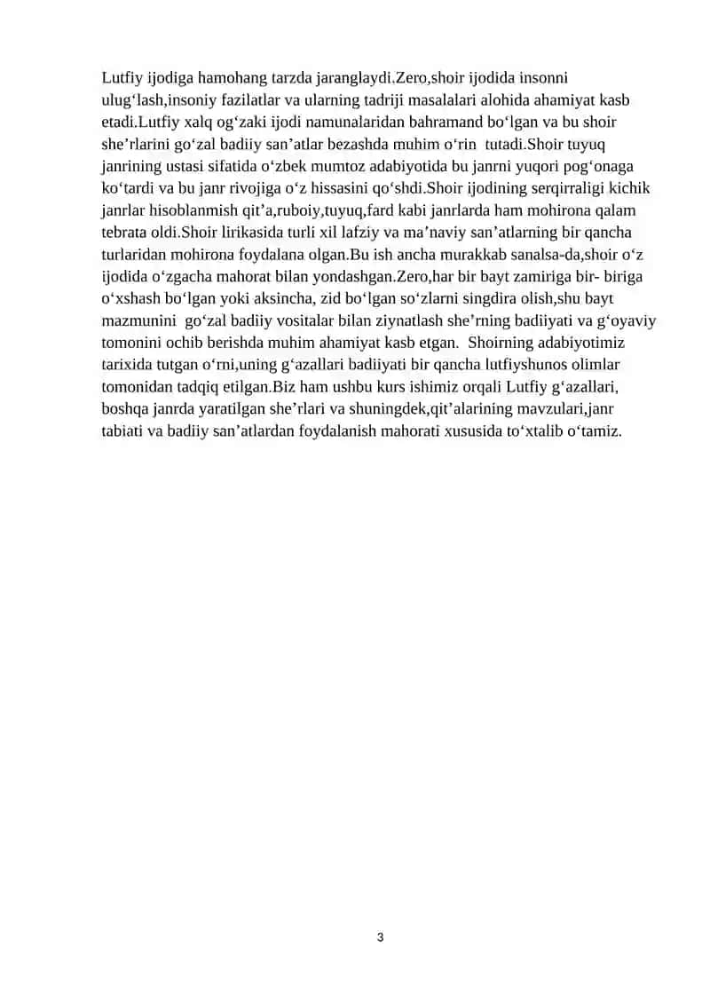 LUTFIY QIT’ALARI MISOLIDA 3