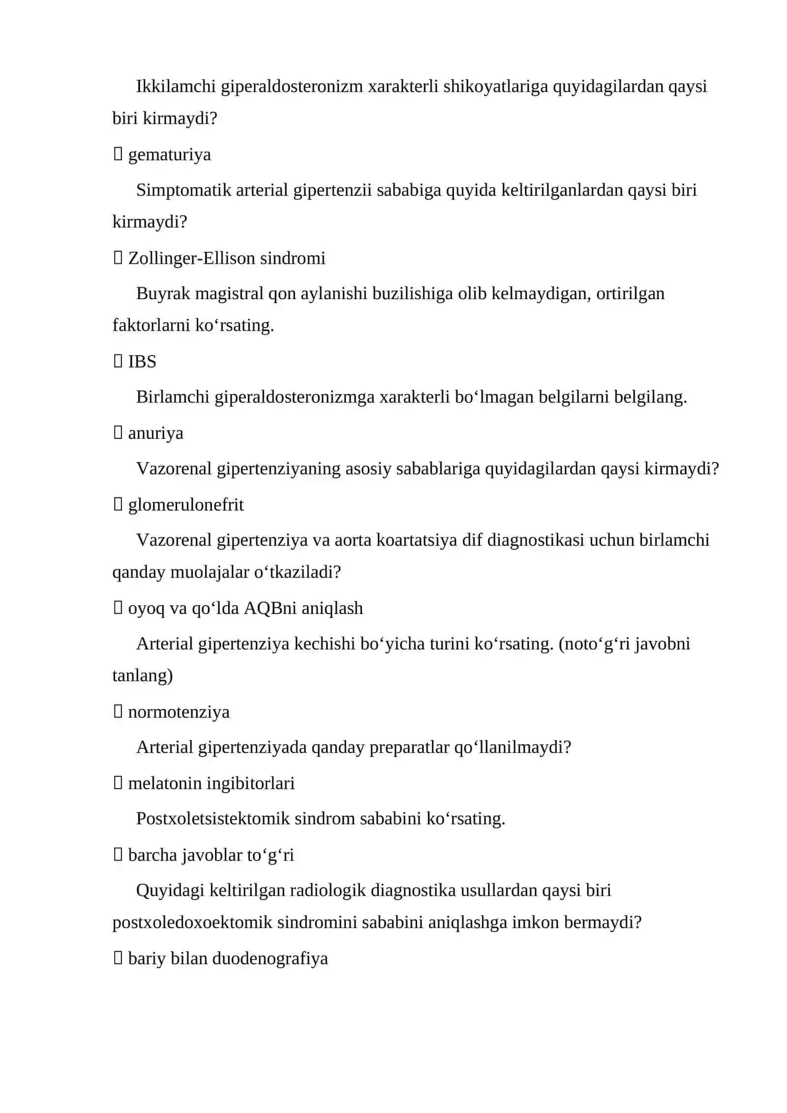 Hirurgiya JAVOBI 3