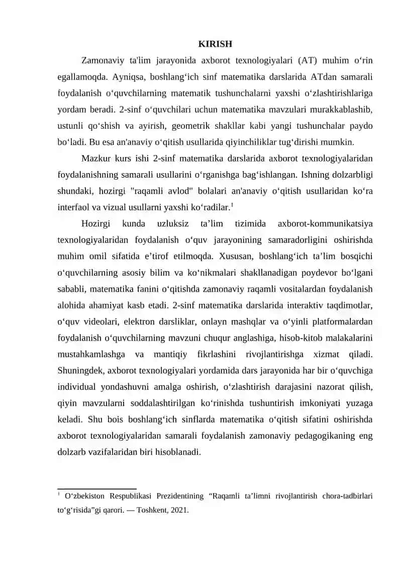 Matematika O‘qitish Metodikasi 3