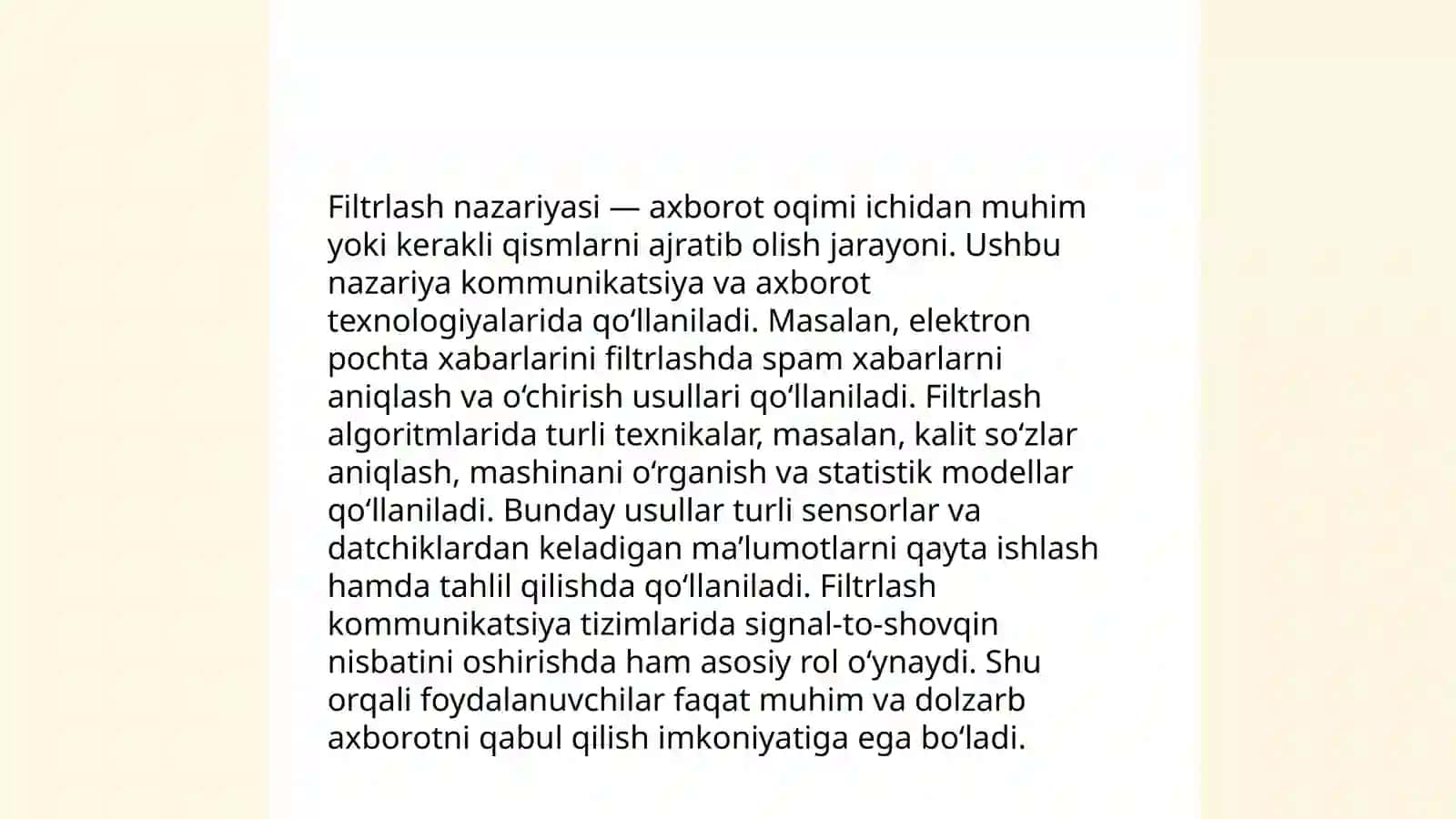 Tekislovchi filtrlar 3