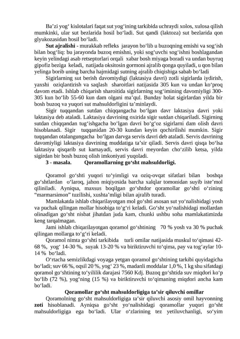 Qoramolchilik 3