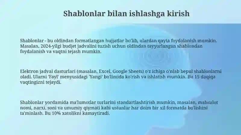 Shablonlar bilan ishlash 3