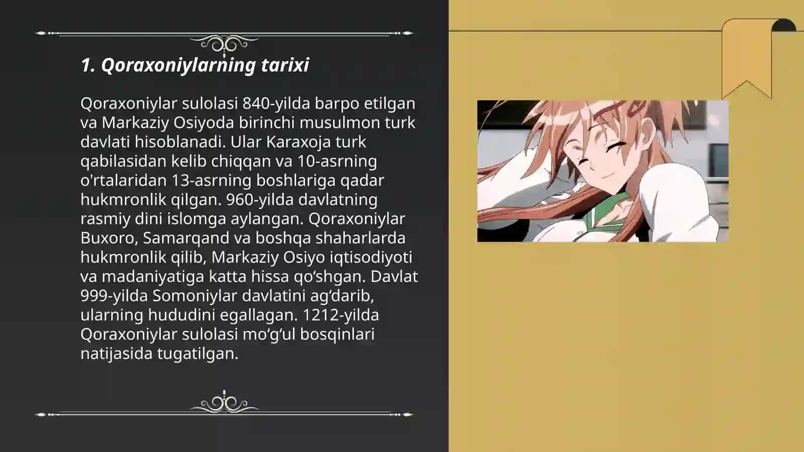 Qoraxoniylarning tarixi 3