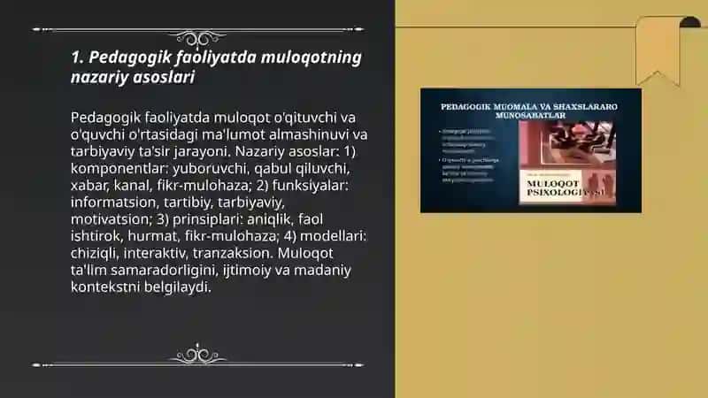 Pedagogik faoliyatda muloqot 3