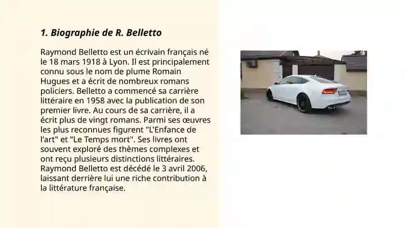 Le travail de R. Belletto 3